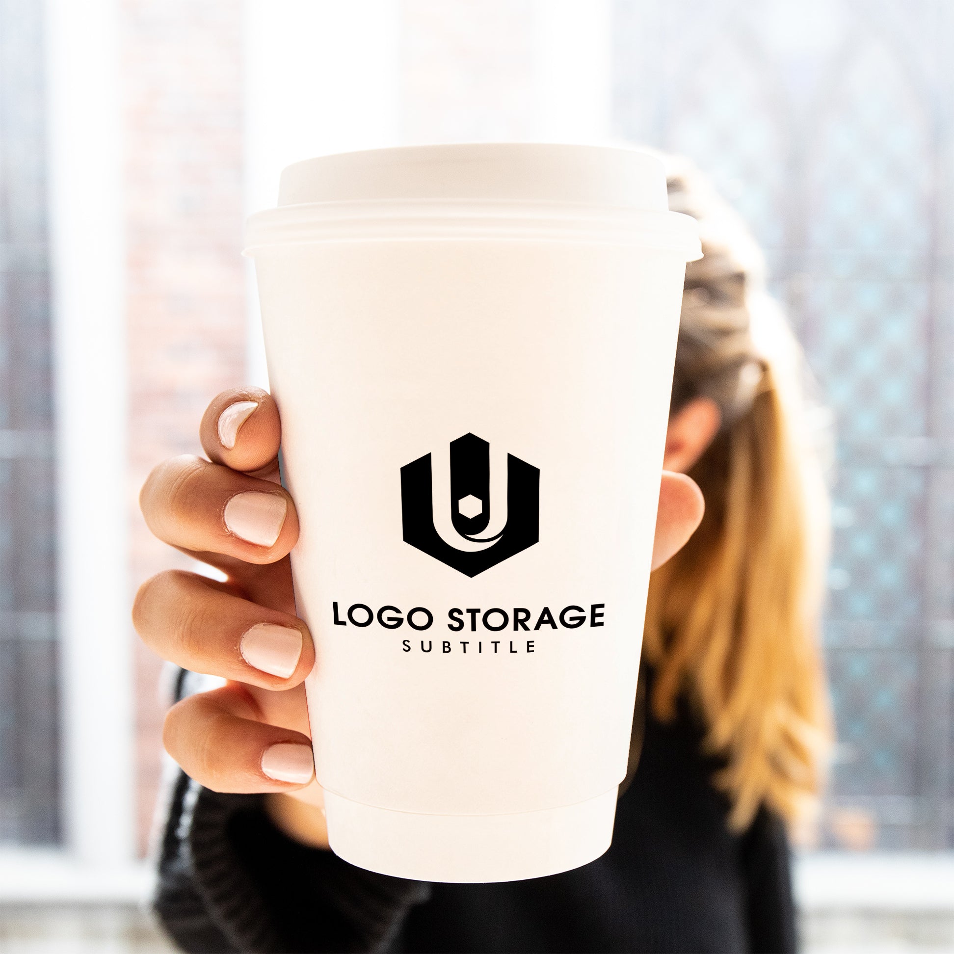Uモチーフ 六角形 シンボル ロゴデザイン ロゴ販売 ロゴストレージ