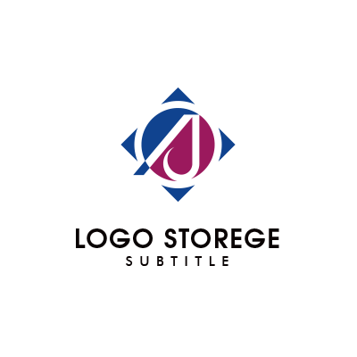 Aをスクエア型でシンボライズしたロゴ