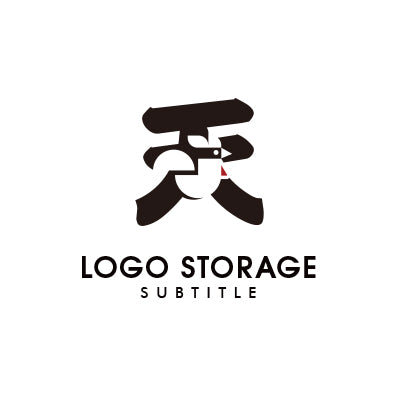 「鶏」「天」をモチーフにしたロゴ