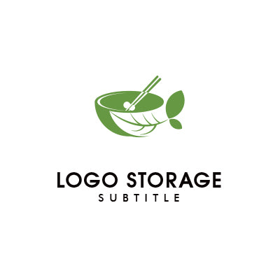 「植物」「茶碗」をモチーフにデザインしたロゴ