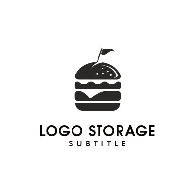 「ハンバーガー」をモチーフにデザインしたロゴ