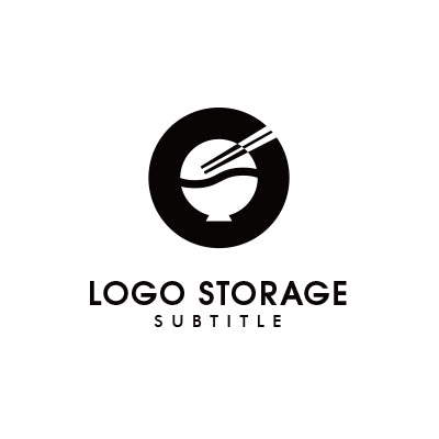 「茶碗」「お箸」をモチーフにデザインしたロゴ