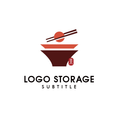 「茶碗」「お箸」をモチーフにデザインしたロゴ