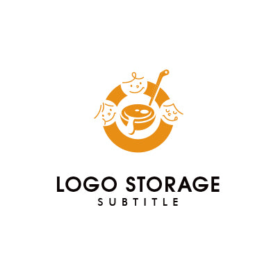 「食器」「料理」「人」をモチーフにデザインしたロゴ