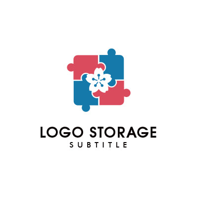 「パズル」「桜」をモチーフにデザインしたロゴ