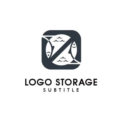 「魚」「海」をモチーフにデザインしたロゴ