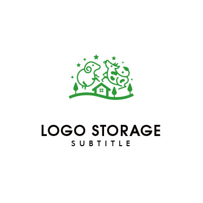 「羊」「牛」をモチーフにデザインしたロゴ