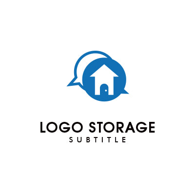 「建物」「吹き出し」をモチーフにデザインしたロゴ