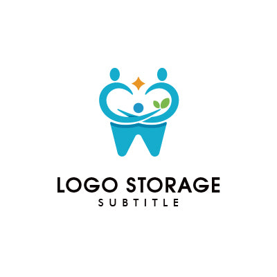 アルファベットの「人」「歯」をモチーフにデザインしたロゴ