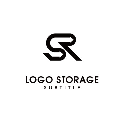 アルファベットの「S」「R」「矢印」をモチーフにデザインしたロゴ