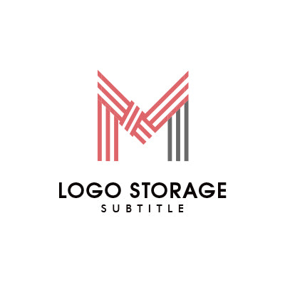 アルファベットの「M」「水引」をモチーフにデザインしたロゴ