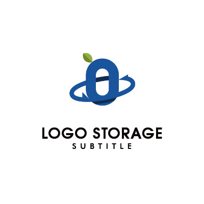 数字の「0」「葉」をモチーフにデザインしたロゴ