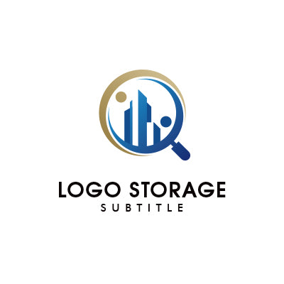 「建物」「虫眼鏡」をモチーフにデザインしたロゴ