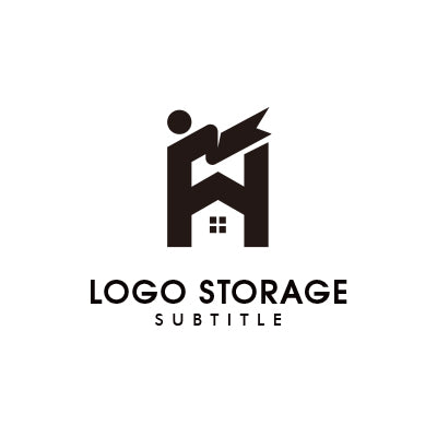 「建物」「人」をモチーフにデザインしたロゴ