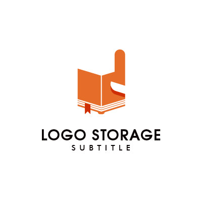 「本」「手」をモチーフにデザインしたロゴ