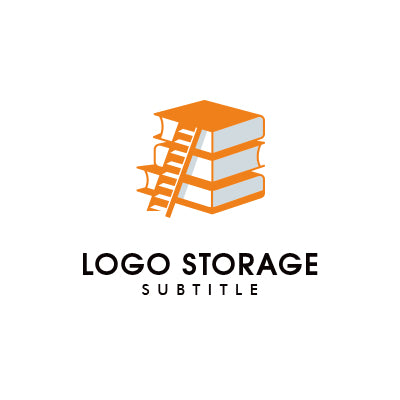 「本」「階段」をモチーフにデザインしたロゴ