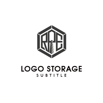 アルファベットの「R」「E」「P」「建物」をモチーフにデザインしたロゴ