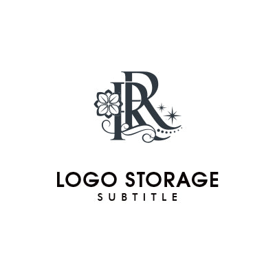 アルファベットの「R」「花」をモチーフにデザインしたロゴ