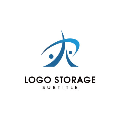 アルファベットの「R」「人」をモチーフにデザインしたロゴ