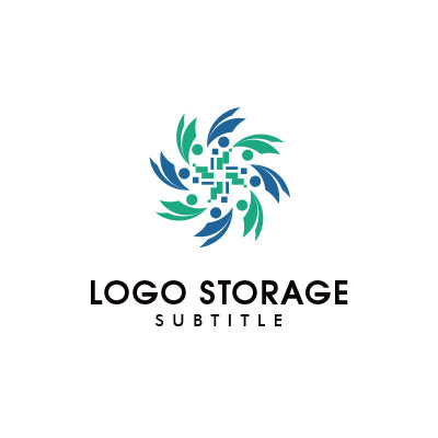 「人」「幾何学的」な形状をモチーフにデザインしたロゴ