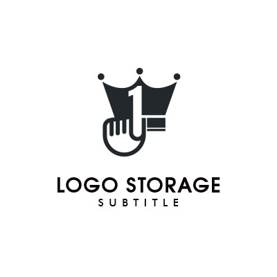 数字の「1」「指」「王冠」をモチーフにデザインしたロゴ