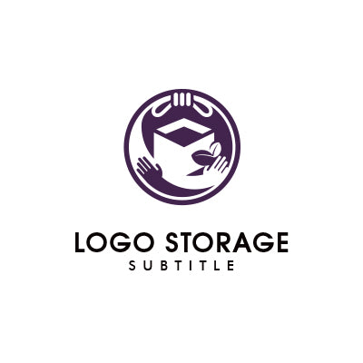 「人」「箱」「自然」をモチーフにデザインしたロゴ