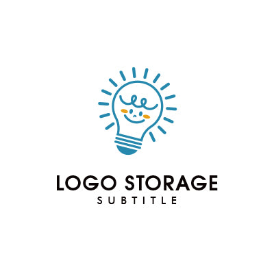 「電球」「人」をモチーフにデザインしたロゴ