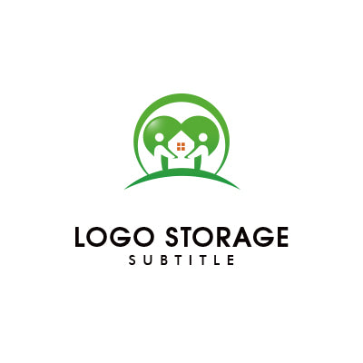 「家」「人」「自然」をモチーフにデザインしたロゴ