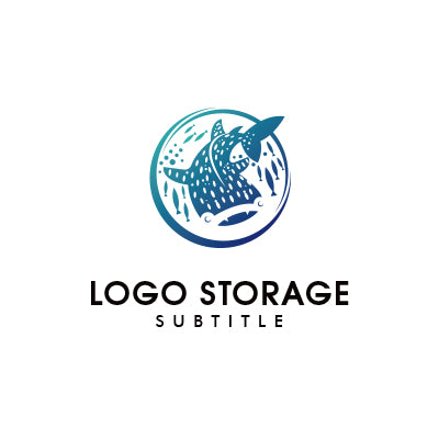 「サメ」「魚」をモチーフにデザインしたロゴ