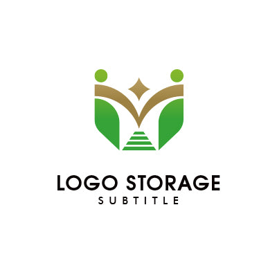 「人」「階段」をモチーフにデザインしたロゴ