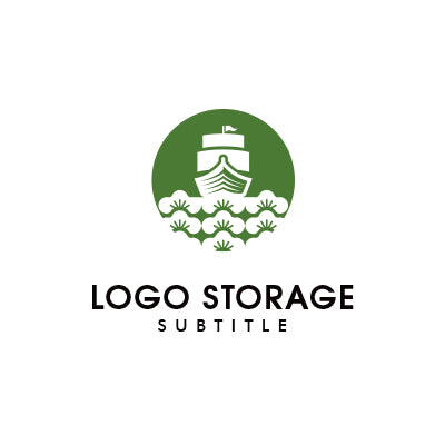 「船」「松」「海」をモチーフにデザインしたロゴ