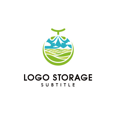 「自然」「地球」「リボン」「メロン」をモチーフにデザインしたロゴ