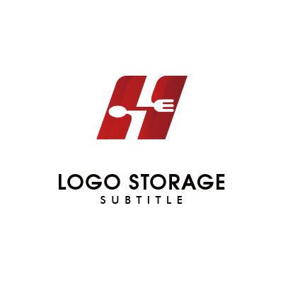 アルファベットの「H」「食器」をモチーフにデザインしたロゴ