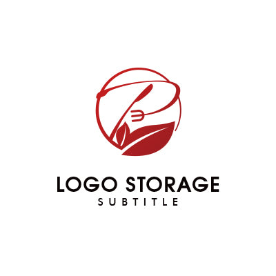 アルファベットの「P」「葉」をモチーフにデザインしたロゴ