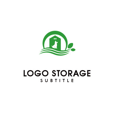 「犬」「自然」「家」をモチーフにデザインしたロゴ