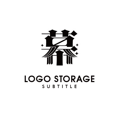 漢字の「幕」をモチーフにデザインしたロゴ