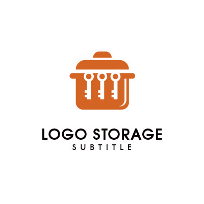 「鍋」「鍵」をモチーフにデザインしたロゴ