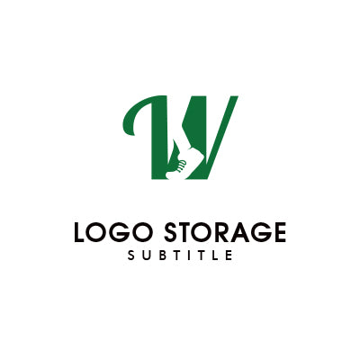 アルファベットの「W」「足」をモチーフにデザインしたロゴ