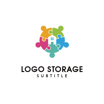 「人」「家」をモチーフにデザインしたロゴ