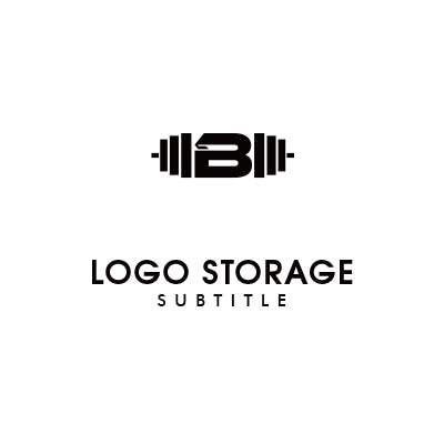 アルファベットの「B」「ダンベル」をモチーフにデザインしたロゴ