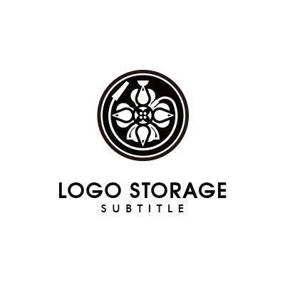 「幾何学的」な形状をモチーフに「花」「シーシャ」を組み込みデザインしたロゴ