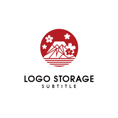 「自然」「桜」「富士山」をモチーフにデザインしたロゴ