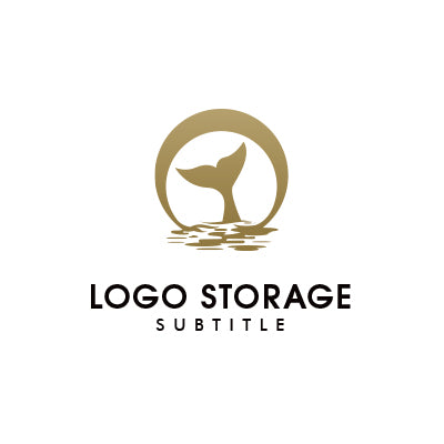 「クジラ」「海」をモチーフにデザインしたロゴ