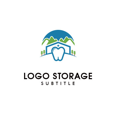 「歯」「建物」をモチーフにデザインしたロゴ