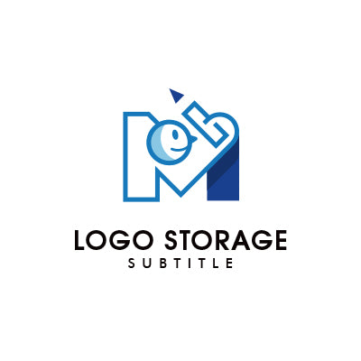 アルファベットの「M」「人」「ペン」をモチーフにデザインしたロゴ