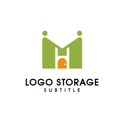 アルファベットの「M」「人」「家」をモチーフにデザインしたロゴ