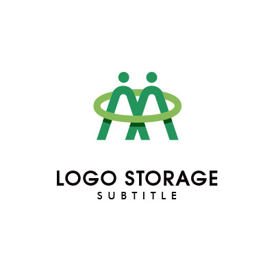 アルファベットの「M」「人」をモチーフにデザインしたロゴ