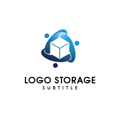 「人」「箱」をモチーフにデザインしたロゴ