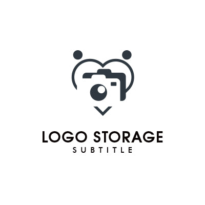 「カメラ」「人」「ハート」をモチーフにデザインしたロゴ