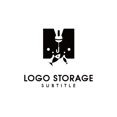 アルファベットの「M」「釣り」をモチーフにデザインしたロゴ